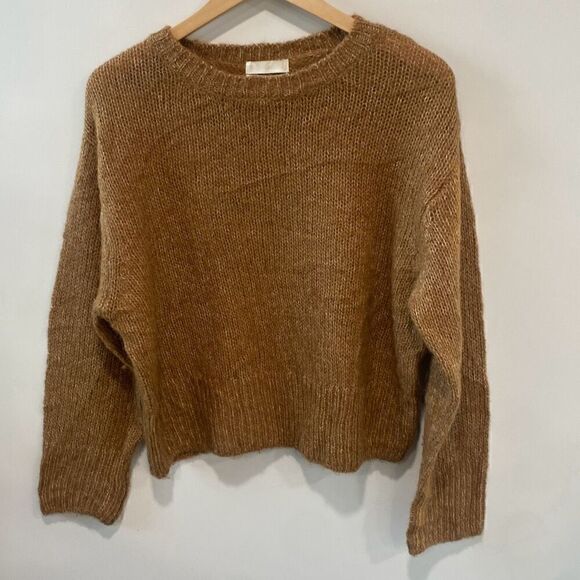 H&M Womens Pullover Wool Alpaca Blend Long Sleeve Sweater Brown Size Medium - Picture 4 of 9